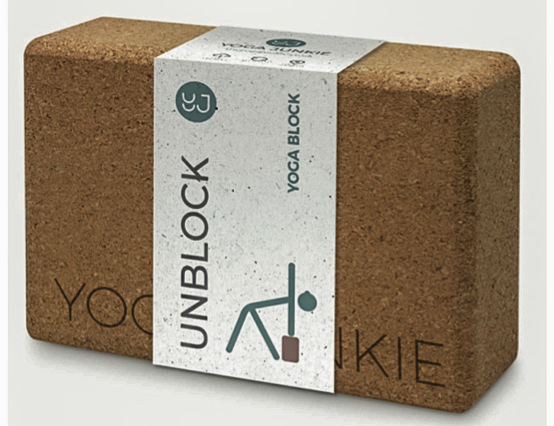 Unblock Me'  Cork Yoga Block - The Yoga Junkie